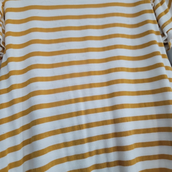 Green Envelope By Anthropologie Striped Ruffle Sleeve Knit Blouse, Sz XS - Picture 2 of 4